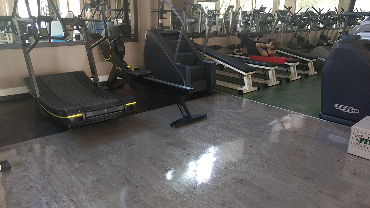 pavimento vinilico per palestra